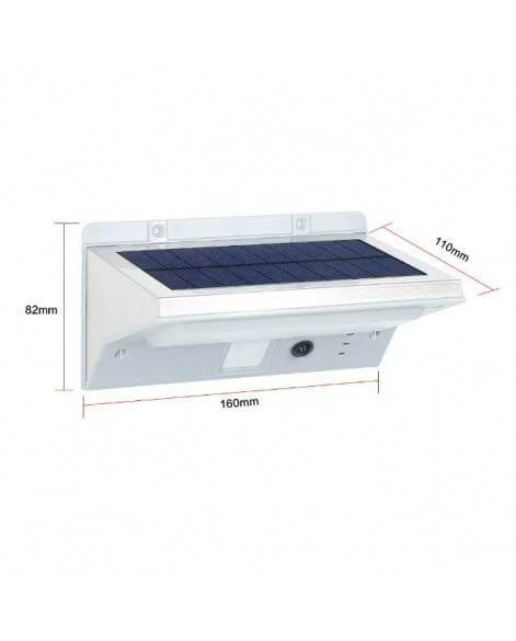 Motion Sensor Solar Wall Light - Grey 21 LEDs