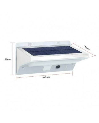 Motion Sensor Solar Wall Light - Grey 21 LEDs