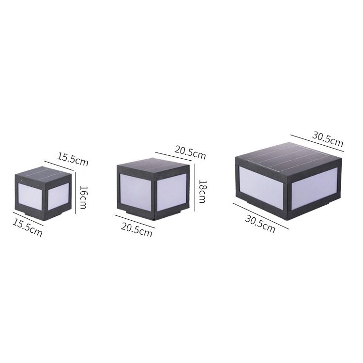 Solar Gate Post Lamp  - Pillar - Table Lamp - MoonCube (Large)