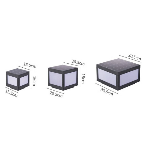 Solar Gate Post Lamp  - Pillar - Table Lamp - MoonCube (Large)