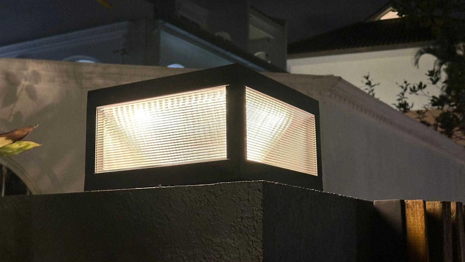 Solar Gate Post Lamp  - Pillar - Table Lamp - MoonCube (Large)
